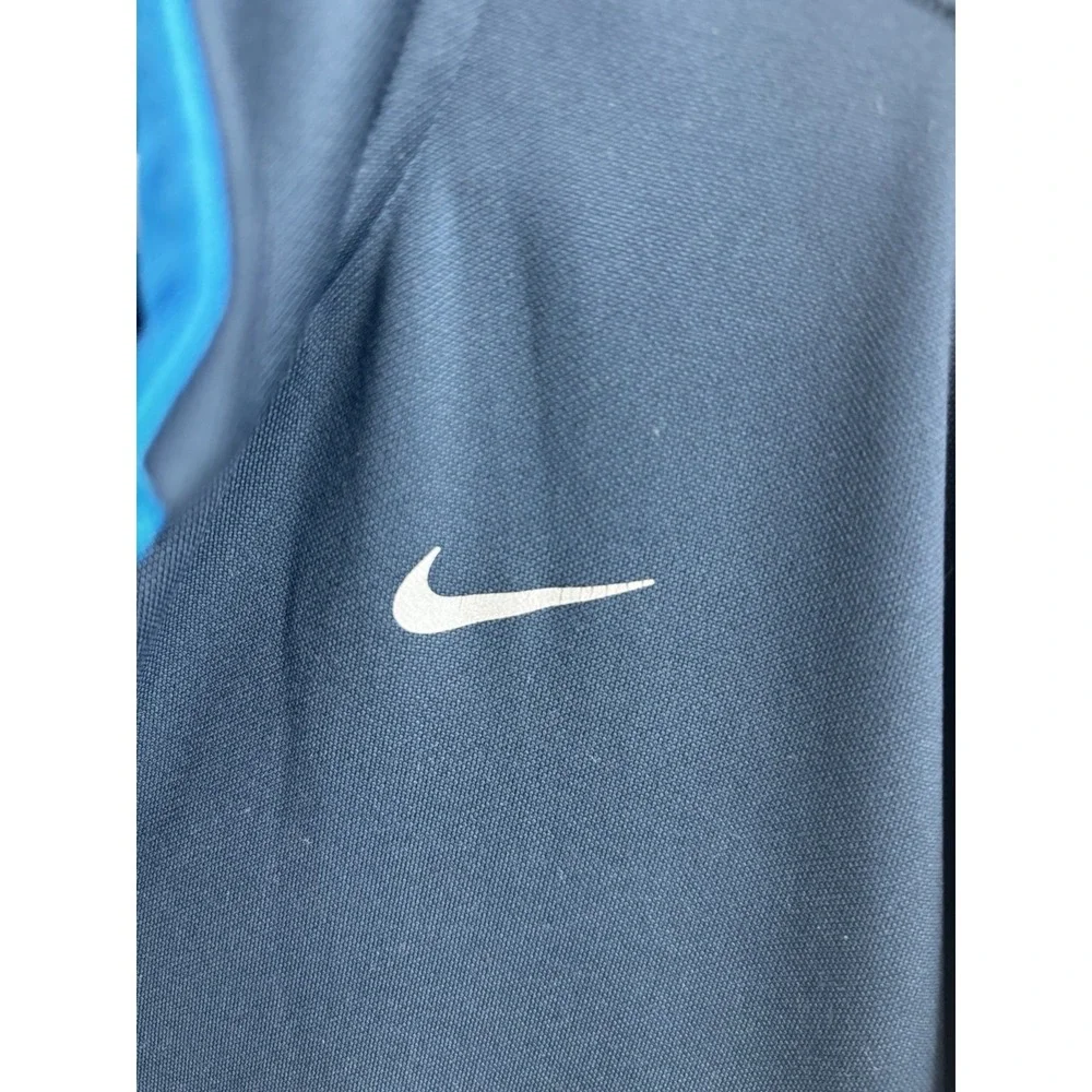 Men's Nike Running Dri Fit 1/4‎ Zip Pullover Shirt Size Large XL Navy Blue 0464